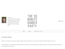 Tablet Screenshot of 30minutedinnerparty.com